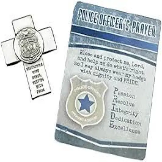Police Officer Prayer Visor Clip {2}