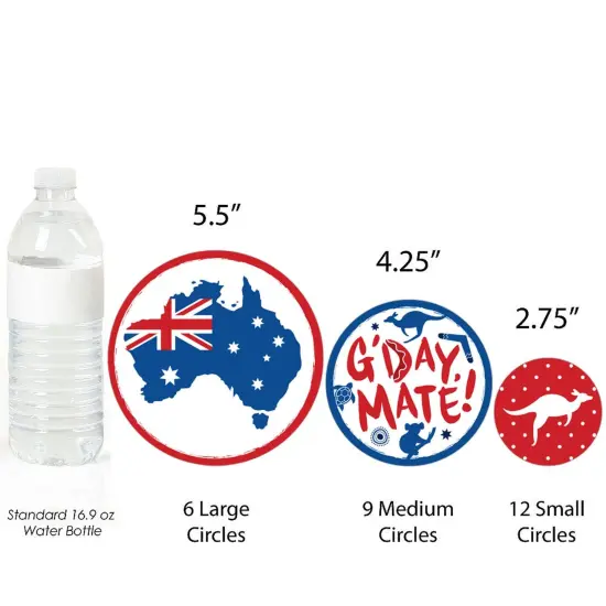 Big Dot of Happiness Australia Day - G'Day Mate Aussie Party Giant Circle Confetti - Party Decorations - Large Confetti 27 Count {4}