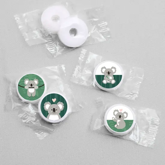 Big Dot of Happiness Koala Cutie - Bear Birthday Party and Baby Shower Round Candy Sticker Favors - Labels Fits Chocolate Candy (1 sheet of 108) {4}