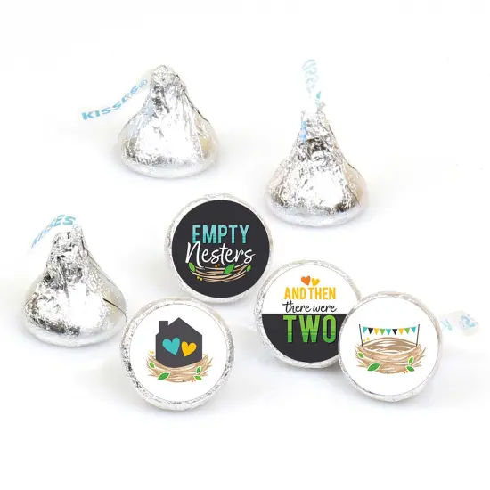 Big Dot of Happiness Empty Nesters - Empty Nest Party Round Candy Sticker Favors - Labels Fits Chocolate Candy (1 sheet of 108) {1}
