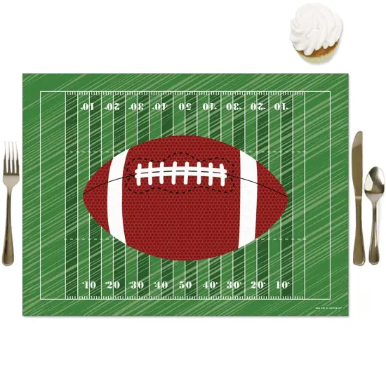 Big Dot of Happiness End Zone - Football - Party Table Decorations - Baby Shower or Birthday Party Placemats - Set of 16 {1}