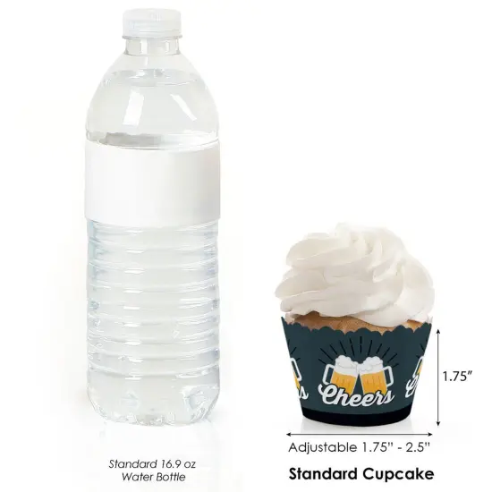 Big Dot of Happiness Cheers and Beers Happy Birthday - Birthday Party Decorations - Party Cupcake Wrappers - Set of 12 {4}