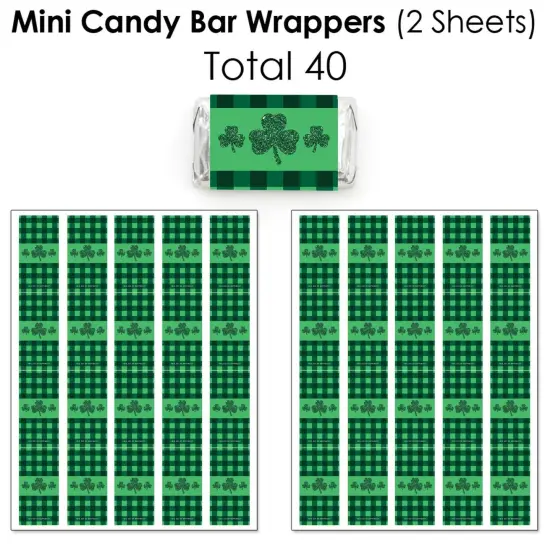 Big Dot of Happiness St. Patrick's Day - Mini Candy Bar, Round Candy, & Circle Stickers - Saint Paddy's Day Party Candy Favor Sticker Kit - 304 Pieces {4}