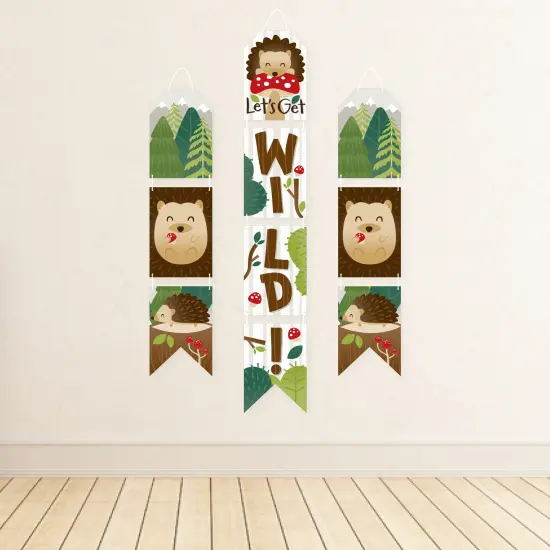 Big Dot of Happiness Forest Hedgehogs - Vertical Paper Door Banners - Woodland Birthday Party or Baby Shower Wall Decoration Kit - Indoor Door Decor {4}