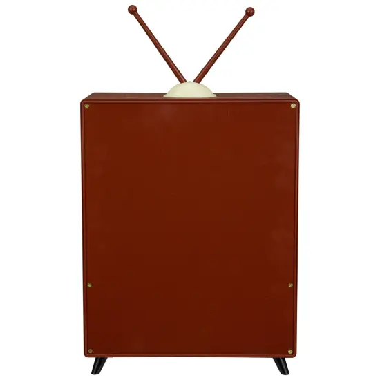 Northlight LED Lighted Musical Snowing Santa TV Set Christmas Decoration - 12" Brown {7}