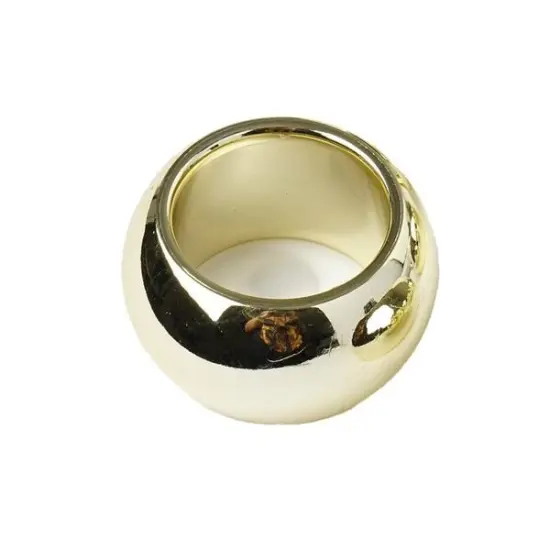 24-Pieces Acrylic Napkin Rings Set Gold {5}