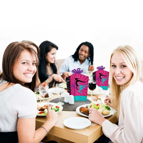 Big Dot of Happiness Tumble, Flip and Twirl - Gymnastics - Table Decorations - Birthday Party or Gymnast Party Fold and Flare Centerpieces - 10 Count {7}