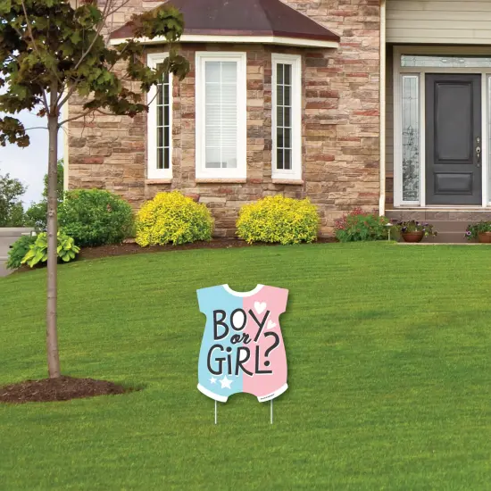 Big Dot of Happiness Baby Gender Reveal - Outdoor Lawn Sign - Team Boy or Girl Party Yard Sign - 1 Piece {4}