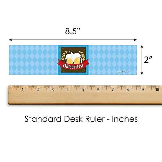 Big Dot of Happiness Oktoberfest - Beer Festival Water Bottle Sticker Labels - Set of 20 {6}