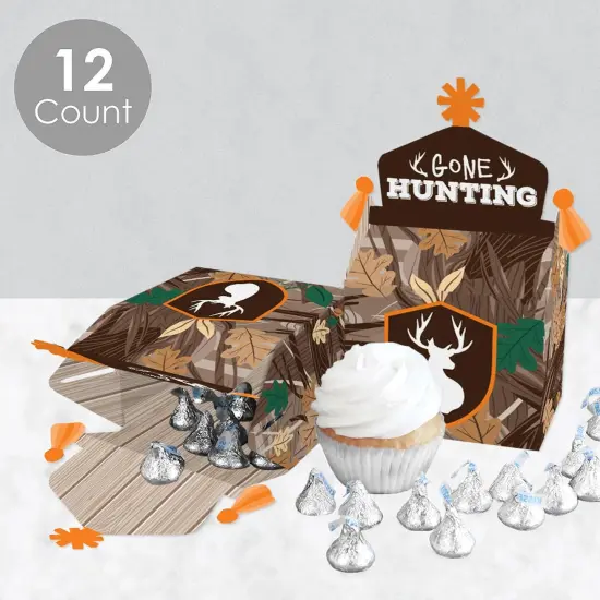 Big Dot of Happiness Gone Hunting - Treat Box Party Favors - Deer Hunting Camo Baby Shower or Birthday Party Goodie Gable Boxes - Set of 12 {4}