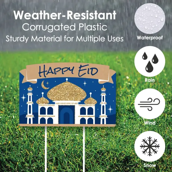 Big Dot of Happiness Eid Mubarak - Ramadan Party Yard Sign Lawn Decorations - Happy Eid Party Yardy Sign {6}