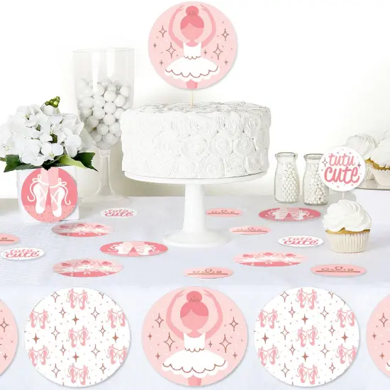 Big Dot of Happiness Tutu Cute Ballerina - Ballet Birthday Party or Baby Shower Giant Circle Confetti - Party Decorations - Large Confetti 27 Count {4}