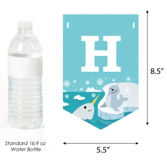 Big Dot of Happiness Arctic Polar Animals - Winter Birthday Party Bunting Banner - Birthday Party Decorations - Happy Birthday {4}