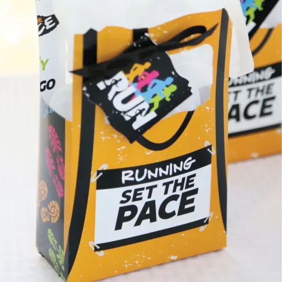 Big Dot of Happiness Set the Pace - Running - Track, Cross Country or Marathon Party Favor Boxes - Set of 12 {7}