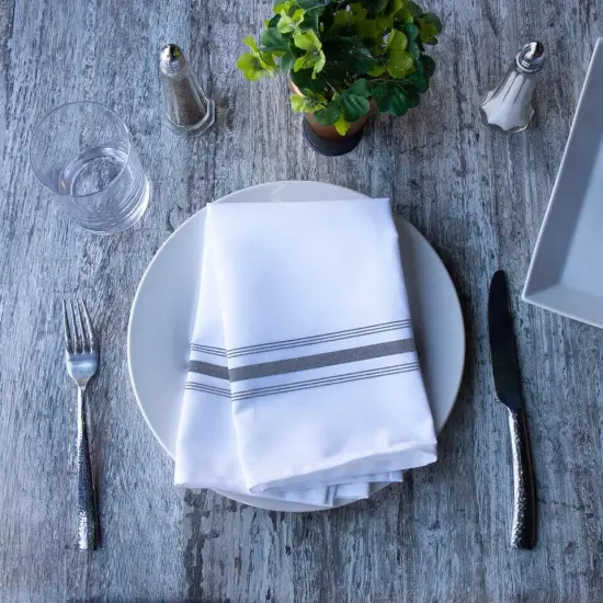 12 Pack Bistro Napkins Gray {3}
