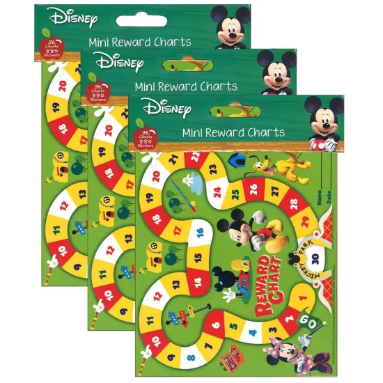 Mickey Mouse Clubhouse® Mickey Park Mini Reward Charts with Stickers, 36 Charts Per Pack, 3 Packs {1}