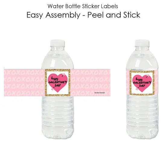 Big Dot of Happiness Be My Galentine - Galentine's and Valentine's Day Party Water Bottle Sticker Labels - Set of 20 {3}