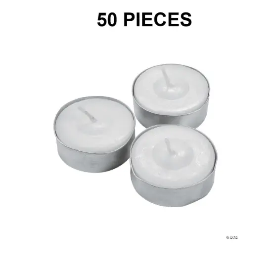 White Tea Light Candles - 50 Pc. {1}