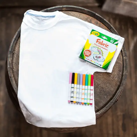 Crayola Fine Line Fabric Markers-10/Pkg {3}