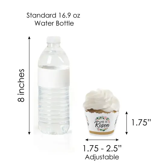 Big Dot of Happiness Religious Easter - Cupcake Decoration - Christian Holiday Party Cupcake Wrappers and Treat Picks Kit - Set of 24 {7}