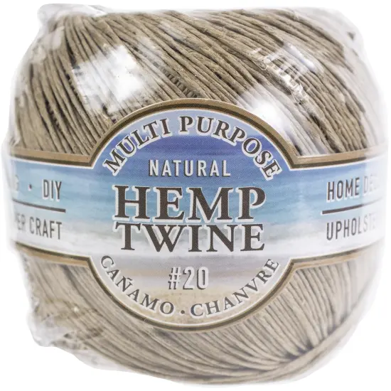 Hemptique Hemp Twine Ball 20lb 400'-1mm, Natural {1}