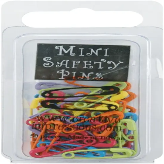 Mini Painted Safety Pins .75" 50/Pkg-Tropical {1}