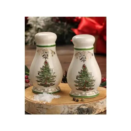 Spode Christmas Tree Gold Collection Salt Pepper Shaker, 4 Inch {3}