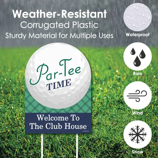 Big Dot of Happiness Par-Tee Time - Golf - Party Decorations - Birthday or Retirement Party Welcome Yard Sign {4}