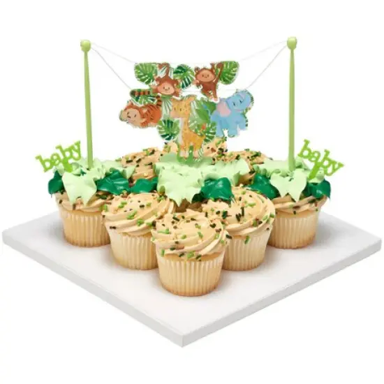 Baby Animals Jungle Banner Cake or Cupcake Layon Topper {5}