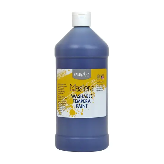 Little Masters&reg; Washable Tempera Paint, Violet, 32 oz., Pack of 6 {2}