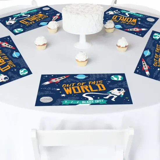 Big Dot of Happiness Blast Off to Outer Space - Paper Rocket Ship Birthday Party Coloring Sheets - Activity Placemats - Set of 16 {4}