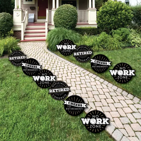 Big Dot of Happiness Happy Retirement - Lawn Decorations - Outdoor Retirement Party Yard Decorations - 10 Piece {1}