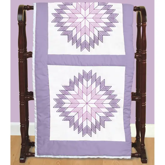 Jack Dempsey Stamped White Quilt Blocks 18"X18" 6/Pkg-Lone Star {3}