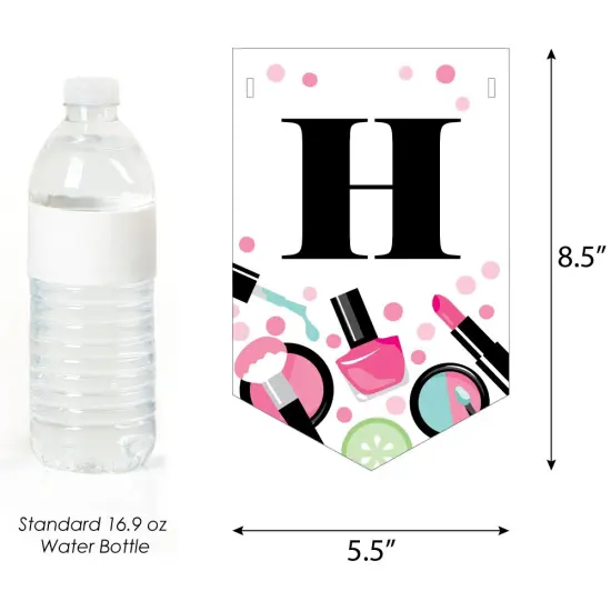 Big Dot of Happiness Spa Day - Birthday Party Bunting Banner - Birthday Party Decorations - Happy Birthday {4}