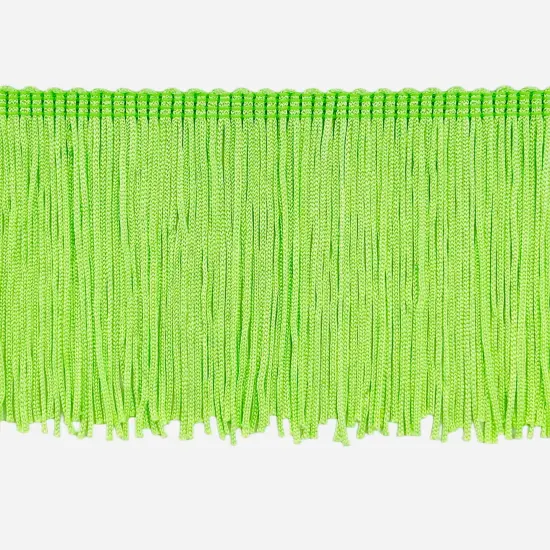 20 yards of 4" Stretch Chainette Fringe Trim | 20 yard cut Lime {1}