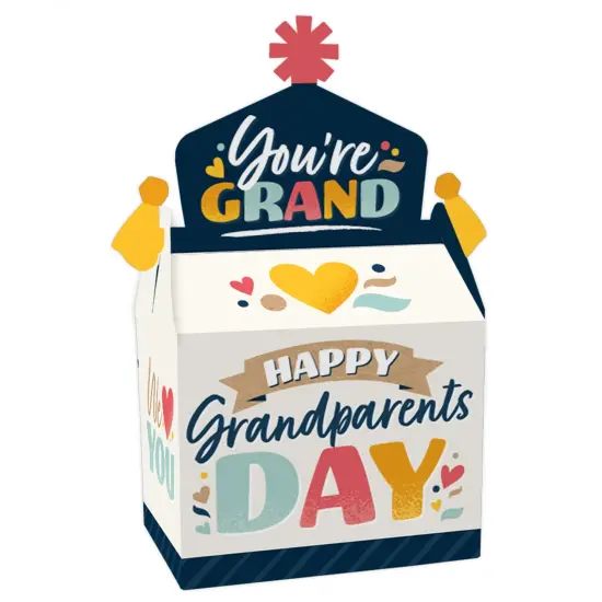 Big Dot of Happiness Happy Grandparents Day - Treat Box Party Favors - Grandma & Grandpa Party Goodie Gable Boxes - Set of 12 {1}