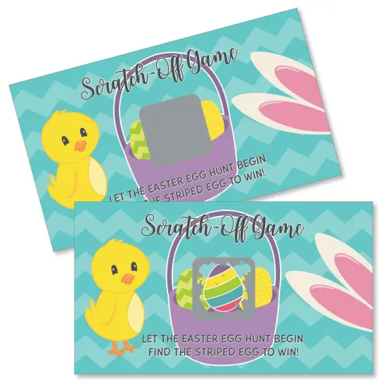 Big Dot of Happiness Hippity Hoppity - Easter Bunny Party Game Scratch Off Cards - 22 Count {1}