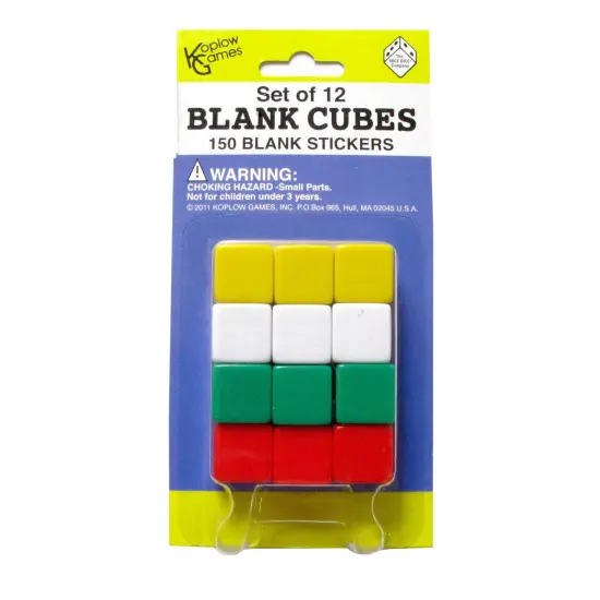 Blank Dice Set with Stickers, 12 Per Pack, 6 Packs {2}