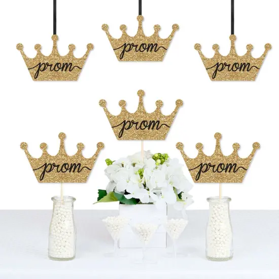 Big Dot of Happiness Prom - Crown Decorations DIY Prom Night Party Essentials - Set of 20 {1}