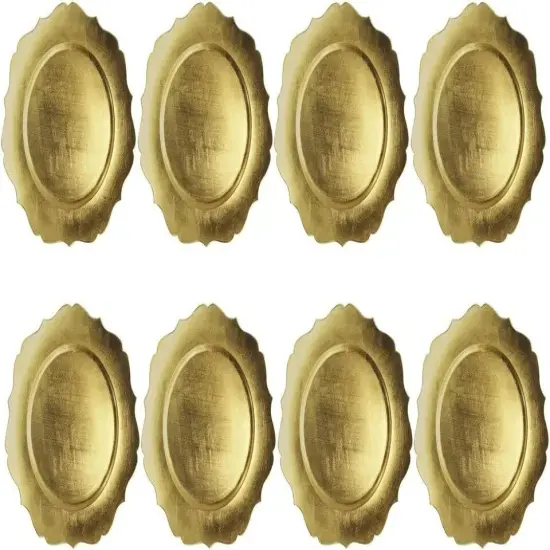 ChargeIt by Jay Scallop Charger Plate Decorative Melamine, 13 Inch, Set of 8 {2}