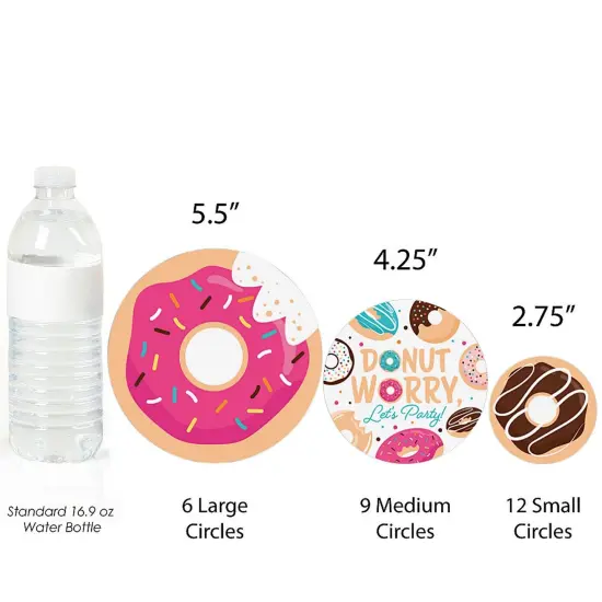 Big Dot of Happiness Donut Worry, Let's Party - Doughnut Party Giant Circle Confetti - Party Decorations - Large Confetti 27 Count {4}