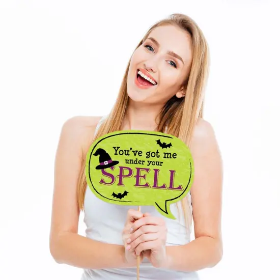 Big Dot of Happiness Funny Happy Halloween - Witch Party Photo Booth Props Kit - 10 Piece {3}
