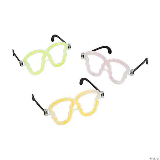 Kids Skull-Shaped Glow Glasses 12 Pieces {2}