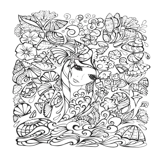 Creative Haven: Fanciful Faces Coloring Book-Softcover {3}