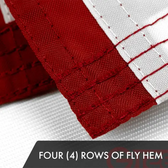 American Flag 210D Embroidered Polyester 12x18 Inch {5}