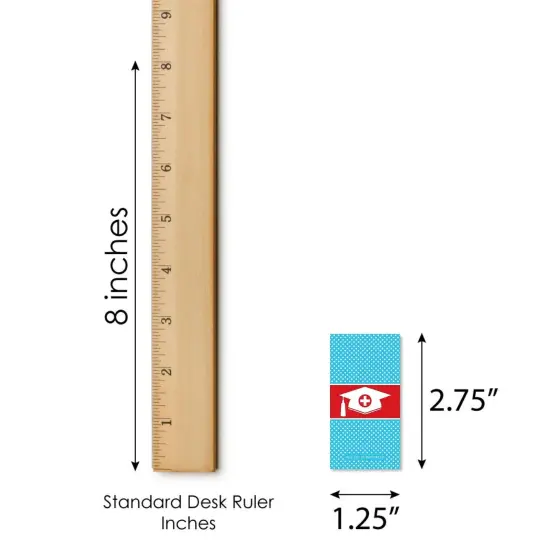 Big Dot of Happiness Nurse Graduation - Mini Candy Bar Wrapper Stickers - Medical Nursing Graduation Party Small Favors - 40 Count {6}