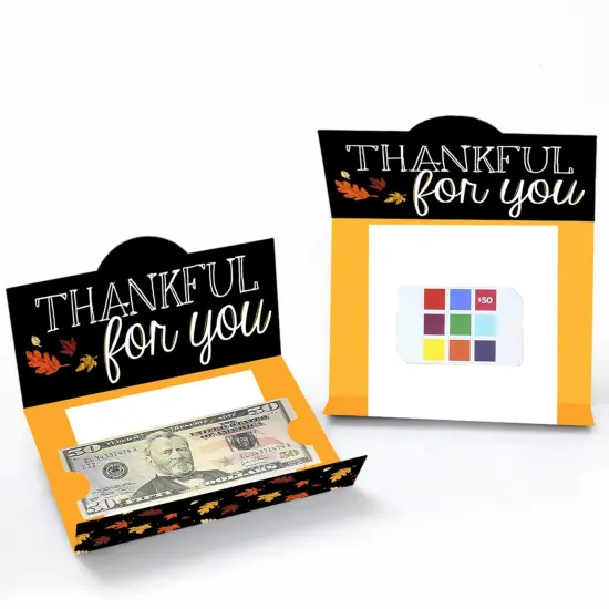 Big Dot of Happiness Give Thanks - Thanksgiving Party Money and Gift Card Holders - Set of 8 {3}