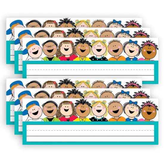 Stick Kids Name Plates, 9-1/2" x 3-1/4", 36 Per Pack, 6 Packs {1}