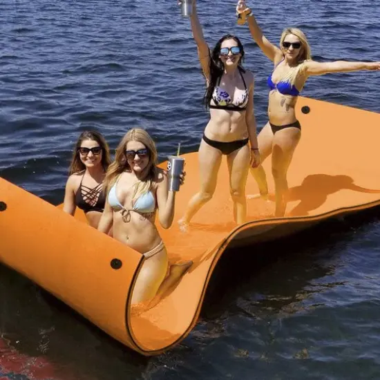 3 Layer 12' X 6' Island Water Sports Recreation Floating Mat {1}