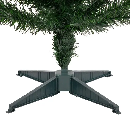 Northlight Pre-Lit Medium Multi-Color Fiber Optic Pine Christmas Tree - 4' Green {7}